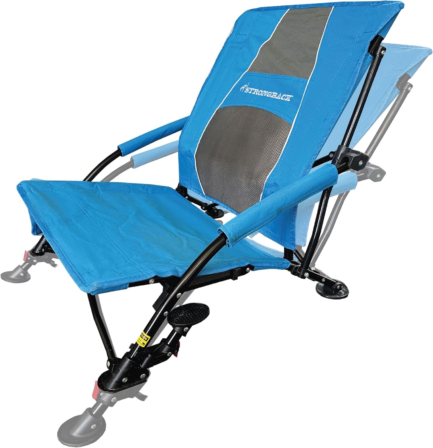 Beach Chairs - Low Gravity Recliner Portable Beach Chair - with Built-In Lumbar Support, Heavy Duty Folding Beach Chairs, Great for Travel.