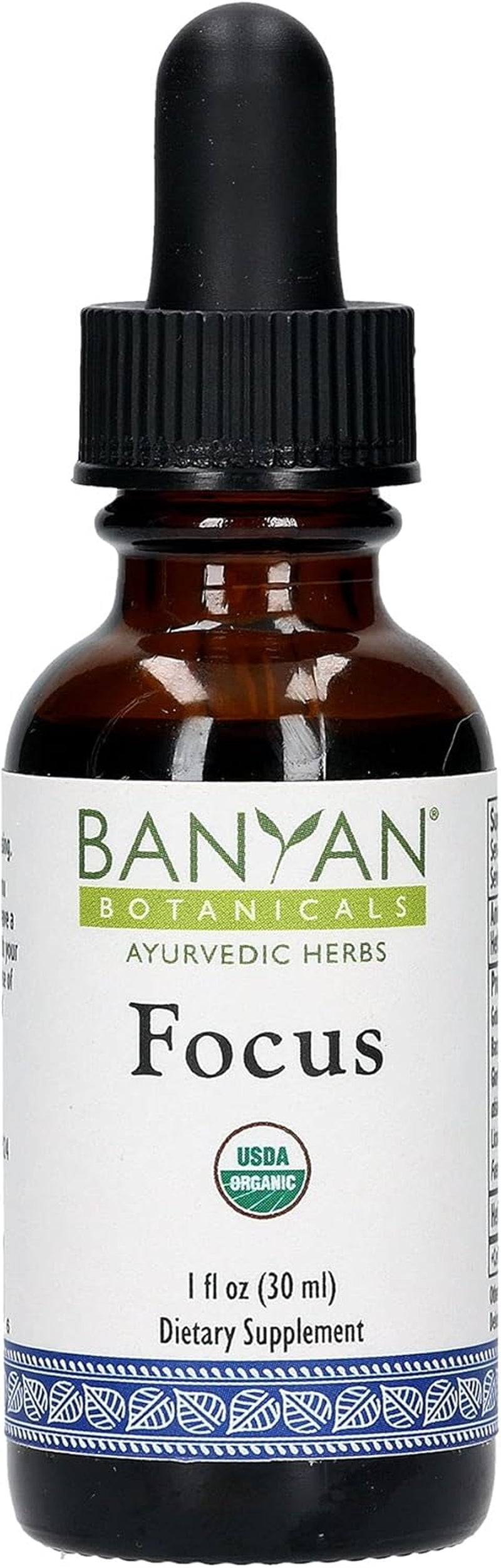 Organic Focus Liquid Extract, USDA Certified Organic, Ayurvedic Herbal Nootropic Formula Designed to Provide Mental Support When You Need to Be Focused, Aware, and Alert.